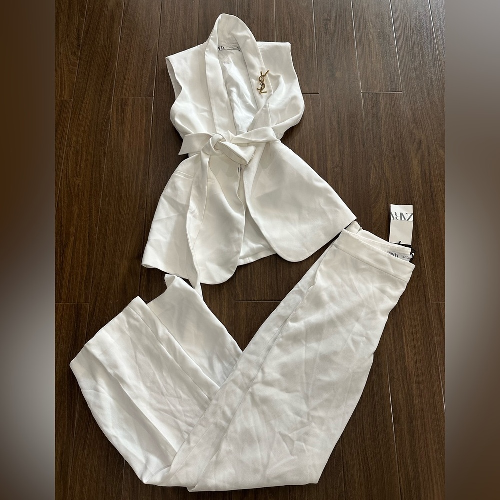 Zara belted pants suit